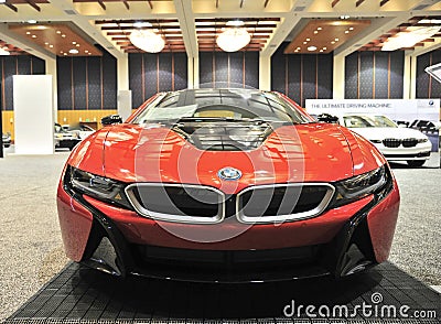 BMW I8 Sports Car Front View Editorial Stock Photo