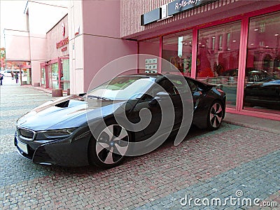 Bmw I8 on the street Editorial Stock Photo