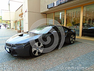 Bmw I8 on the street Editorial Stock Photo