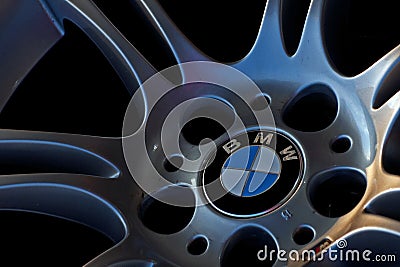 Bmw logo on the wheel Editorial Stock Photo