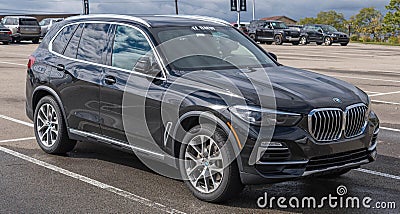 A BMW for sale at a dealership in Monroeville, Pennsylvania, USA Editorial Stock Photo
