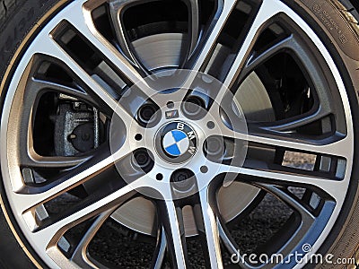 Bmw sportscar alloy wheel Editorial Stock Photo