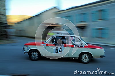 BMW 2002 Ti of 1971, 26th Rallye Monte-Carlo Historique 2024 Editorial Stock Photo