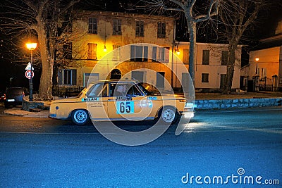 BMW 2002 Ti of 1969, 26th Rallye Monte-Carlo Historique 2024 Editorial Stock Photo