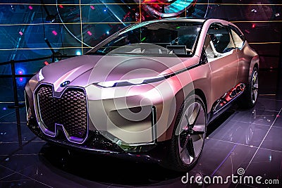 BMW Vision iNEXT Concept Prototype Car, IAA, fully electric, highly autonomous driving eco friendly future BMW SAV Editorial Stock Photo