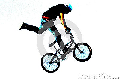 BMX art 010 Cartoon Illustration