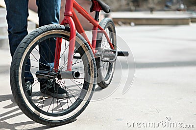 BMX Bike Rider Stock Photo