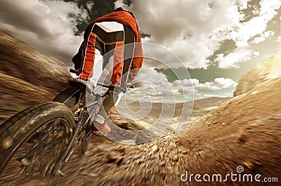 BMX downhill Stock Photo