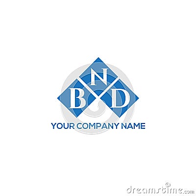 BND letter logo design on WHITE background. BND creative initials letter logo concept. Vector Illustration