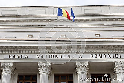 BNR - Romanian National Bank Editorial Stock Photo