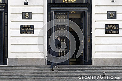 BNR - Romanian National Bank Editorial Stock Photo