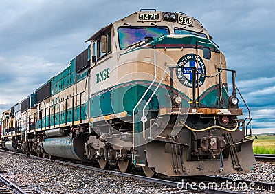 BNSF Diesel Locomotive 9478 Editorial Stock Photo