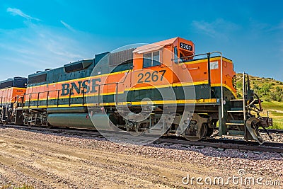 BNSF Diesel Locomotive 2267 Editorial Stock Photo