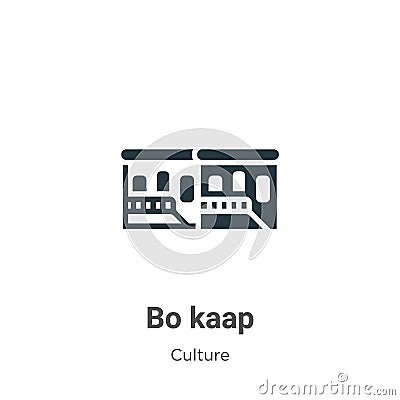 Bo kaap vector icon on white background. Flat vector bo kaap icon symbol sign from modern culture collection for mobile concept Vector Illustration