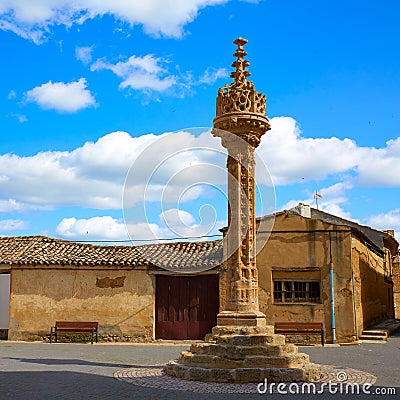 Boadilla del Camino Gothic rollo Saint James Way Stock Photo