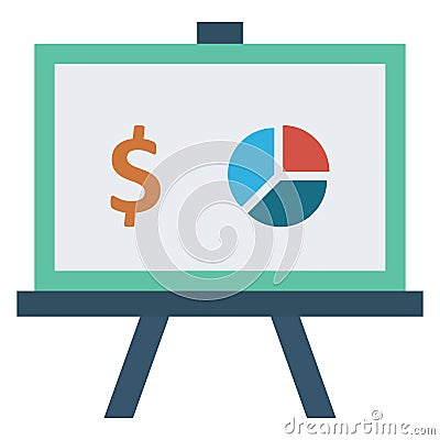 Board, chart Color Vector icon which can be easily modified or edited Vector Illustration