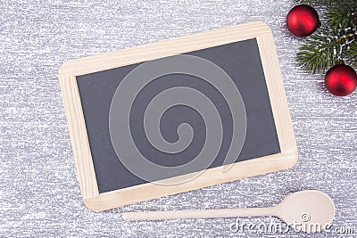 Board for the copyspace. Christmas and New Year. Stock Photo