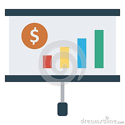 Board, currency Color Vector icon which can be easily modified or edited Vector Illustration