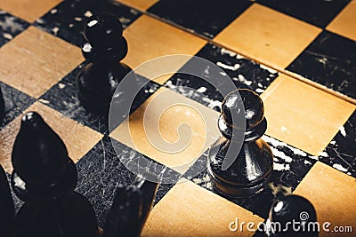 Board game chess. Chess pawn. Stock Photo