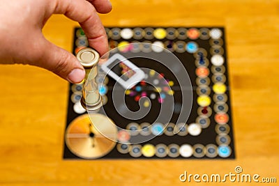 Board game. Hourglass Stock Photo