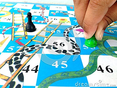 Board game theme image, snake Stock Photo