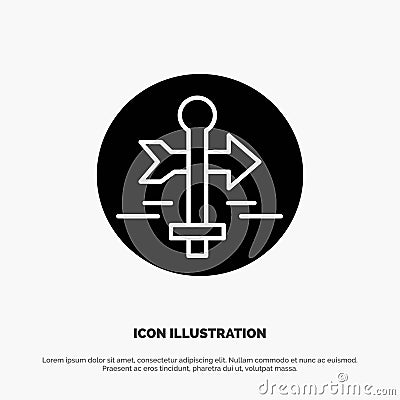 Board, Guide, Map, Map Pointer, Travel solid Glyph Icon vector Vector Illustration