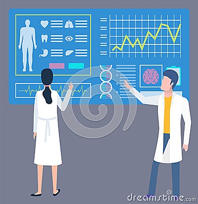 CT or MRI, Doctor in Laboratory, Diagnostic Vector Vector Illustration