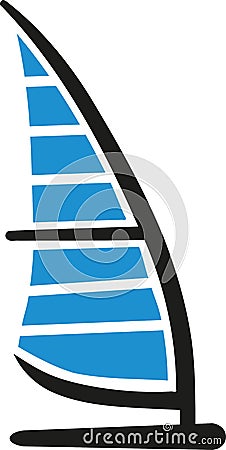 Board Windsurfing icon Vector Illustration