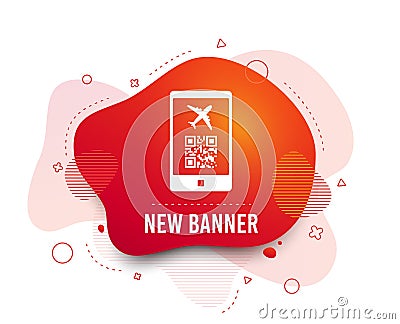 Boarding pass flight sign icon. Airport ticket. Vector Vector Illustration