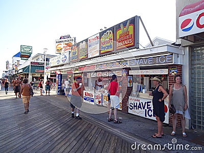 Boardwalk Food in Ocean City Maryland Editorial Stock Photo
