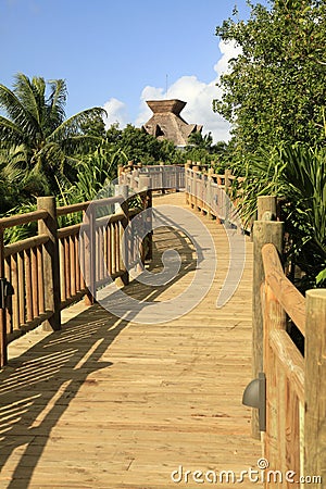 The Boardwalk at Vidanta Riviera Maya Stock Photo