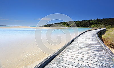 Boardwalk at Wallaga Stock Photo