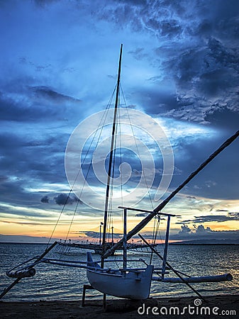 Boat on the beach Stock Photo