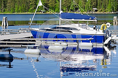 Boat at berth Stock Photo