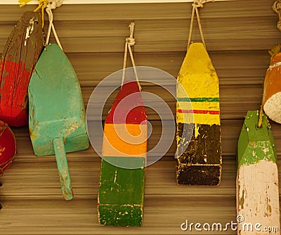 Boat bumpers. Stock Photo