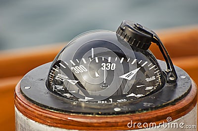 Boat compass Stock Photo