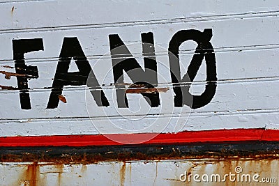 Boat details. Island of Fanoe in Denmark Stock Photo