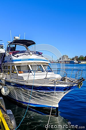 Boat docked in a port Editorial Stock Photo