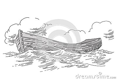boat drawing stock images - image: 23031264
