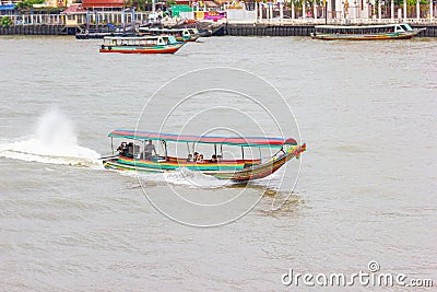 The boat express service support people Travelers and water travel Editorial Stock Photo