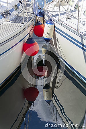 Boat fenders Stock Photo