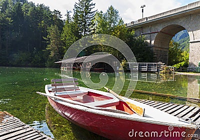 Boat at Fernsteinsee Editorial Stock Photo