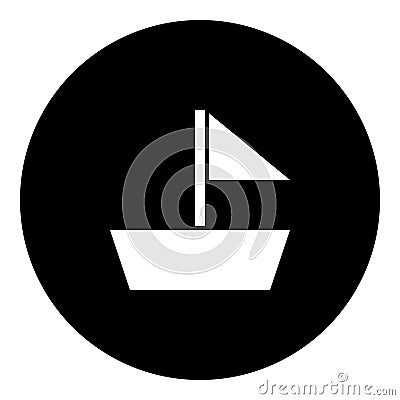 Boat Glyph icon - Sailing boat - Stock Photo