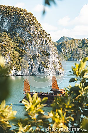 Halong Bay in Vietnam Stock Photo