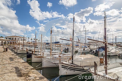 Boat harbour of Pollensa Editorial Stock Photo