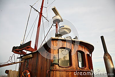 Boat at hhe Island of Fanoe in Denmark Editorial Stock Photo