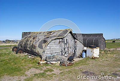 Boat Huts Stock Photo
