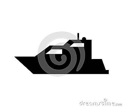 Boat icon illustrated in vector on white background Stock Photo