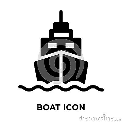 Boat icon vector isolated on white background, logo concept of B Vector Illustration