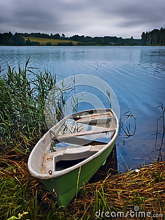 Boat at the lake Stock Photo
